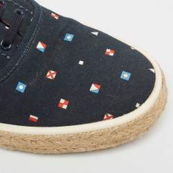 Louis Vuitton Navy Blue Canvas and Rubber Espadrilles Size 43