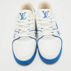 Louis Vuitton White Leather  LV Trainer Sneakers Size 39 