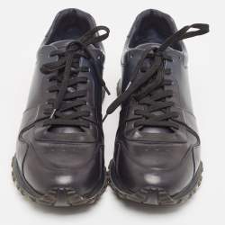 Louis Vuitton Navy Blue Leather Runaway Sneakers Size 43.5