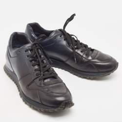 Louis Vuitton Navy Blue Leather Runaway Sneakers Size 43.5