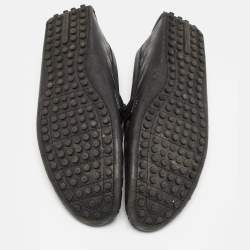 Louis Vuitton Black Leather Hockenheim Loafers Size 43.5
