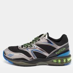 Louis Vuitton Two Tone Patent Leather and Mesh LV Trail Sneakers Size 44