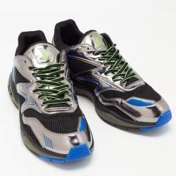 Louis Vuitton Two Tone Patent Leather and Mesh LV Trail Sneakers Size 44