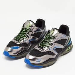 Louis Vuitton Two Tone Patent Leather and Mesh LV Trail Sneakers Size 44
