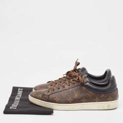 Louis Vuitton Brown Monogram Canvas And Leather Frontrow Sneakers Size 42