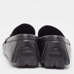 Louis Vuitton Black Leather Racetrack Slip On Loafers Size 42.5