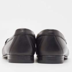 Louis Vuitton Black Leather Ribbon Monte Carlo Slip On Loafers Size 40.5