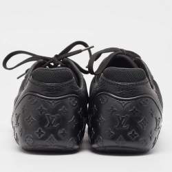 Louis Vuitton Black Leather and Nylon Low Top Sneakers Size 41