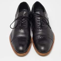 Louis Vuitton Black Leather Lace Up Oxford Size 43  