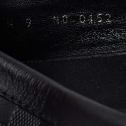 Louis Vuitton Black Damier Leather Hockenheim Slip On Loafers Size 43