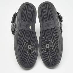 Louis Vuitton Black Leather Rivoli High Top Sneakers Size 40