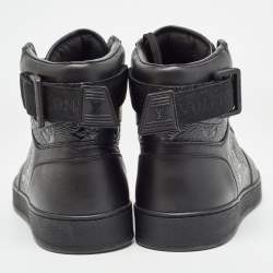 Louis Vuitton Black Leather Rivoli High Top Sneakers Size 40