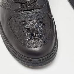 Louis Vuitton Black Leather Rivoli High Top Sneakers Size 40