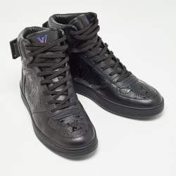 Louis Vuitton Black Leather Rivoli High Top Sneakers Size 40
