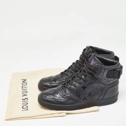 Louis Vuitton Black Leather Rivoli High Top Sneakers Size 40