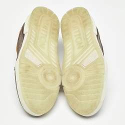 Louis Vuitton Brown Suede and Monogram Canvas Low Top Sneakers Size 42.5