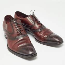 Louis Vuitton Brown Brogue Leather Lace Up Oxfords Size 44