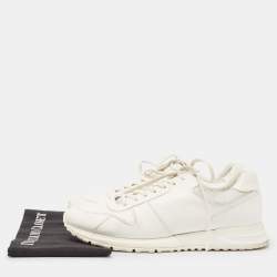 Louis Vuitton White Leather Run Away Low Top Sneakers Size 44
