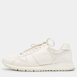 Louis Vuitton White Leather Run Away Low Top Sneakers Size 44