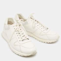 Louis Vuitton White Leather Run Away Low Top Sneakers Size 44