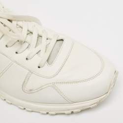 Louis Vuitton White Leather Run Away Low Top Sneakers Size 44