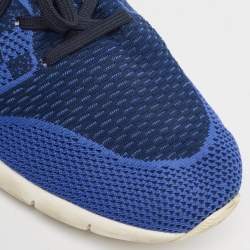 Louis Vuitton Blue Knit Fabric Fastlane Sneakers Size 44