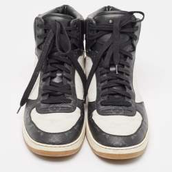 Pre Owned Louis Vuitton Tricolor Monogram Canvas and Leather Rivoli Sneakers Size 44
