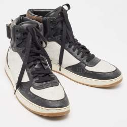 Pre Owned Louis Vuitton Tricolor Monogram Canvas and Leather Rivoli Sneakers Size 44