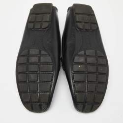 Louis Vuitton Black Leather Monte Carlo Loafers Size 41.5