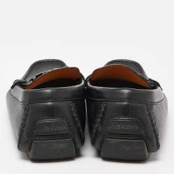 Louis Vuitton Black Leather Monte Carlo Loafers Size 41.5