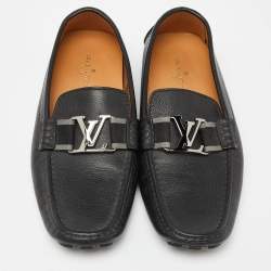 Louis Vuitton Black Leather Monte Carlo Loafers Size 41.5