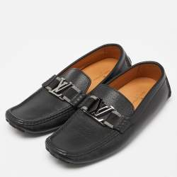 Louis Vuitton Black Leather Monte Carlo Loafers Size 41.5