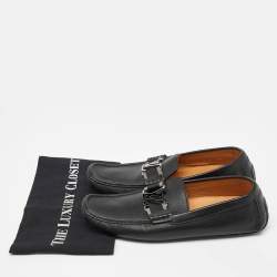 Louis Vuitton Black Leather Monte Carlo Loafers Size 41.5