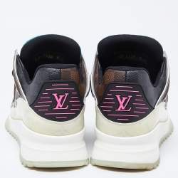 Louis Vuitton Multicolor Coated Canvas and Leather Zig Zag Lace Up Sneakers Size 42