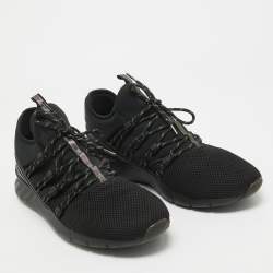Louis Vuitton Black Mesh and Nylon Fastlane Low Top Sneakers Size 43