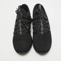 Louis Vuitton Black Mesh and Nylon Fastlane Low Top Sneakers Size 43