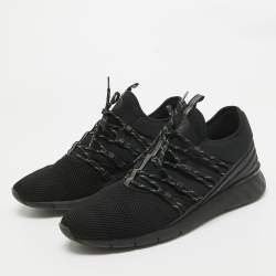 Louis Vuitton Black Mesh and Nylon Fastlane Low Top Sneakers Size 43