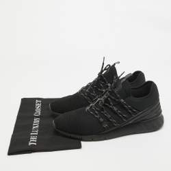 Louis Vuitton Black Mesh and Nylon Fastlane Low Top Sneakers Size 43