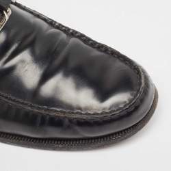 Pre Owned Louis Vuitton Black Leather Major Loafers Size 43