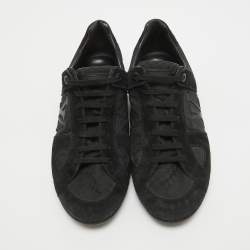 Louis Vuitton Black Petit Damier Canvas and Suede Vibes Sneakers Size 41.5