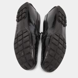 Pre Owned Louis Vuitton Black Patent Leather Monte Carlo Loafers Size 44