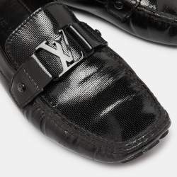Pre Owned Louis Vuitton Black Patent Leather Monte Carlo Loafers Size 44