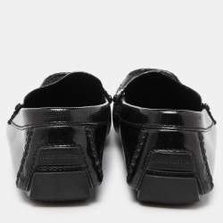 Pre Owned Louis Vuitton Black Patent Leather Monte Carlo Loafers Size 44