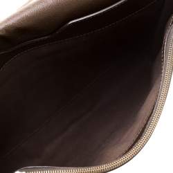 Pre Owned Louis Vuitton Brown Taiga Leather Minuto Portfolio Case