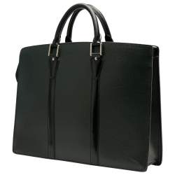 Louis Vuitton Black Taiga Leather Lozan Briefcase
