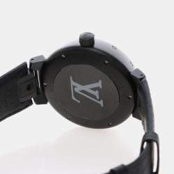 Pre Owned Louis Vuitton Tambour Q1D22 Automatic Stainless Steel Men's Wristwatch 42 mm