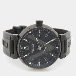 Pre Owned Louis Vuitton Tambour Q1D22 Automatic Stainless Steel Men's Wristwatch 41.5 mm