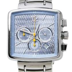 Louis Vuitton Blue Stainless Steel Speedy Q2121 Men's Wristwatch 40 mm