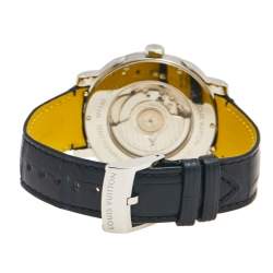 Louis Vuitton Blue Stainless Steel Alligator Escale Timezone Q5D22 Men's Wristwatch 41 mm