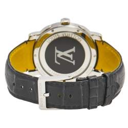 Louis Vuitton Multicolor Stainless Steel Alligator Escale Timezone Q5D20 Men's Wristwatch 39 mm